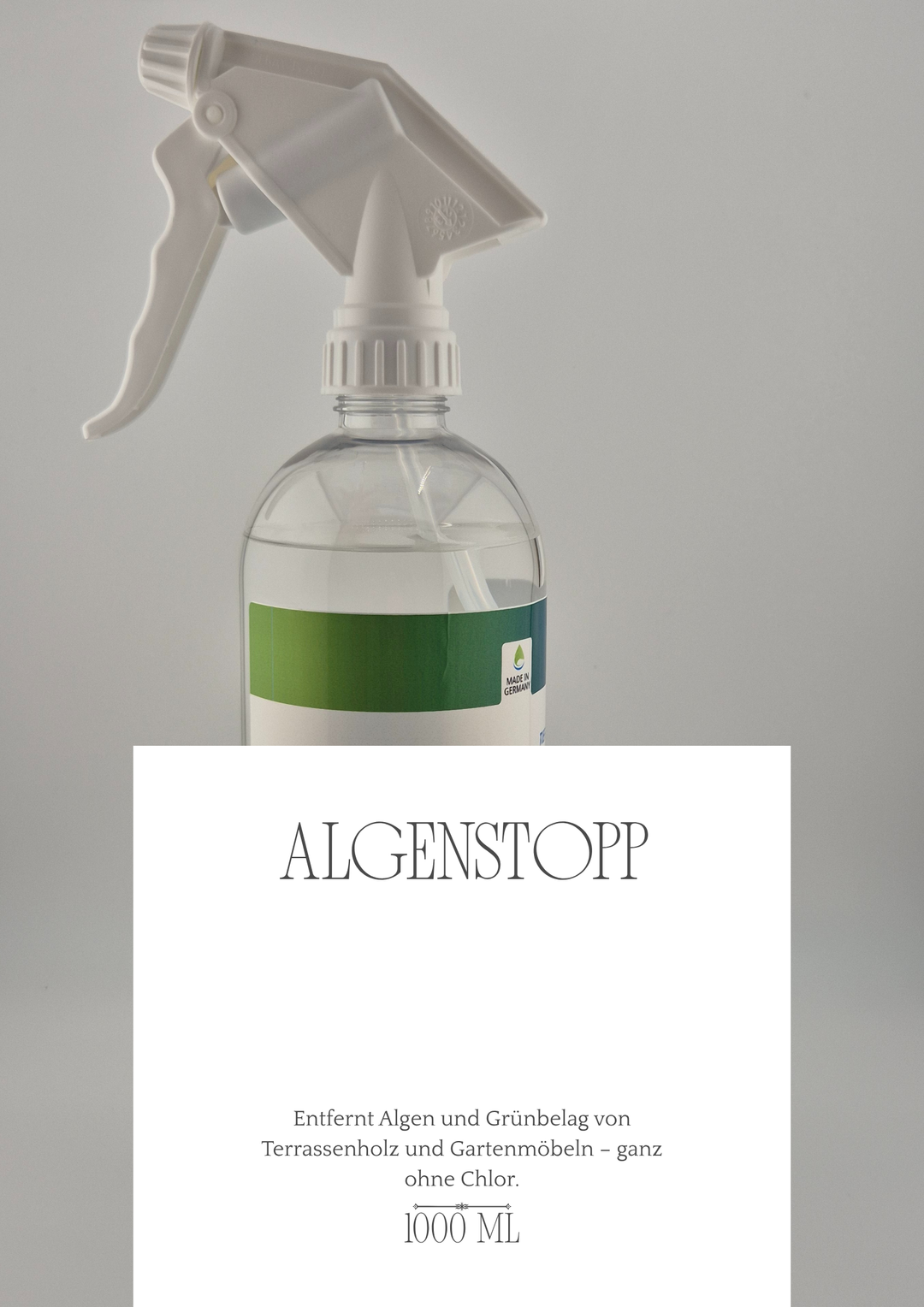 HATOCH ALGENSTOPP Algen- und Grünbelag-Entferner 500 ml Konzentrat, ohne Chlor und Biozide