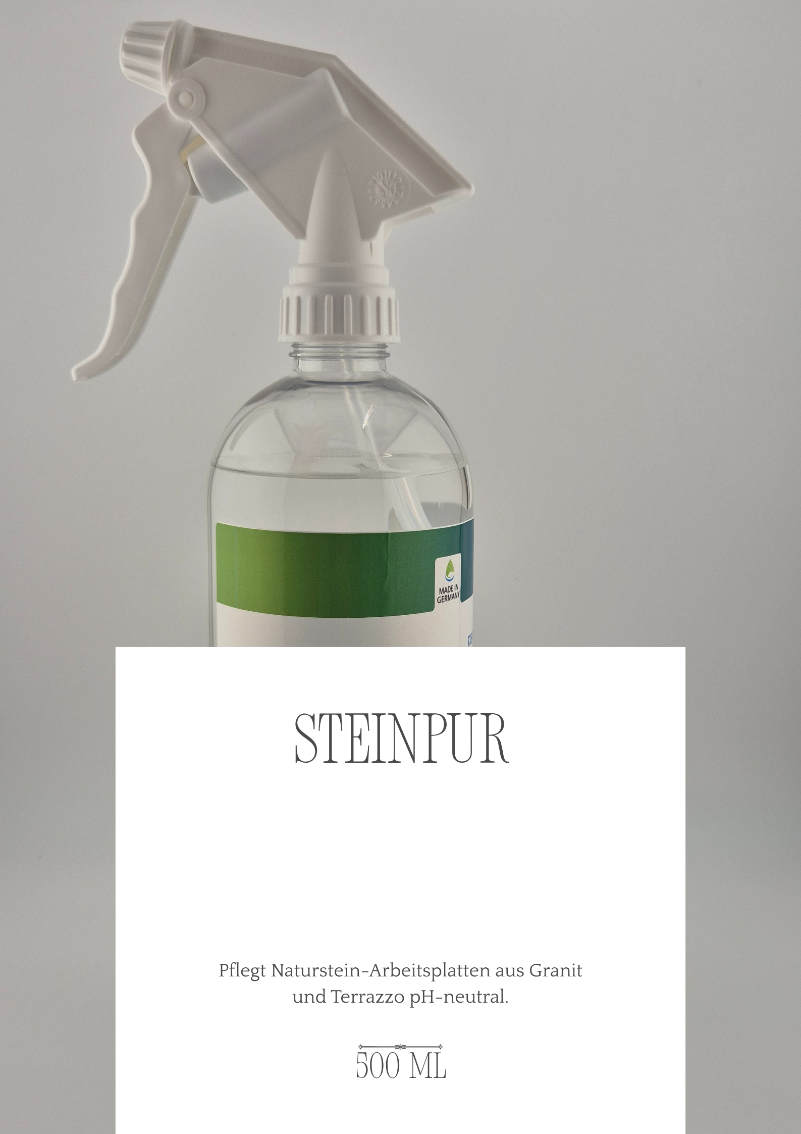 HATOCH STEINPUR Naturstein-Pflege 500 ml für Granit, Marmor und Terrazzo