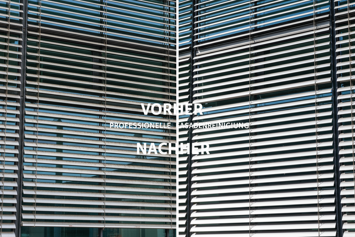 Jalousienreinigung Vorher-Nachher Vergleich – HKD-Services Hannover professionelle Reinigung