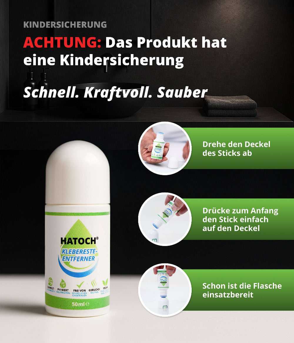 HATOCH Klebereste-Entferner 50 ml, Etikett