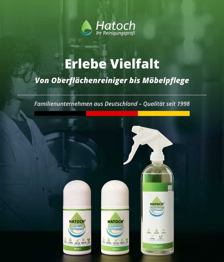 HATOCH® Lasuren-Entferner 50ml - Anwendung auf verschiedenen Oberflächen