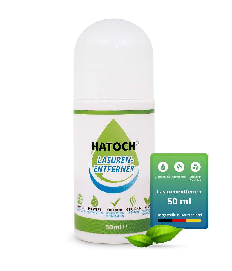 Hatoch Lasurenentferner 50ml Rückseite - Gebrauchsanweisung
