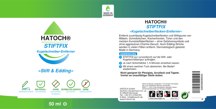 HATOCH STIFTFIX Kugelschreiber- und Eddingentferner, 50 ml Stick