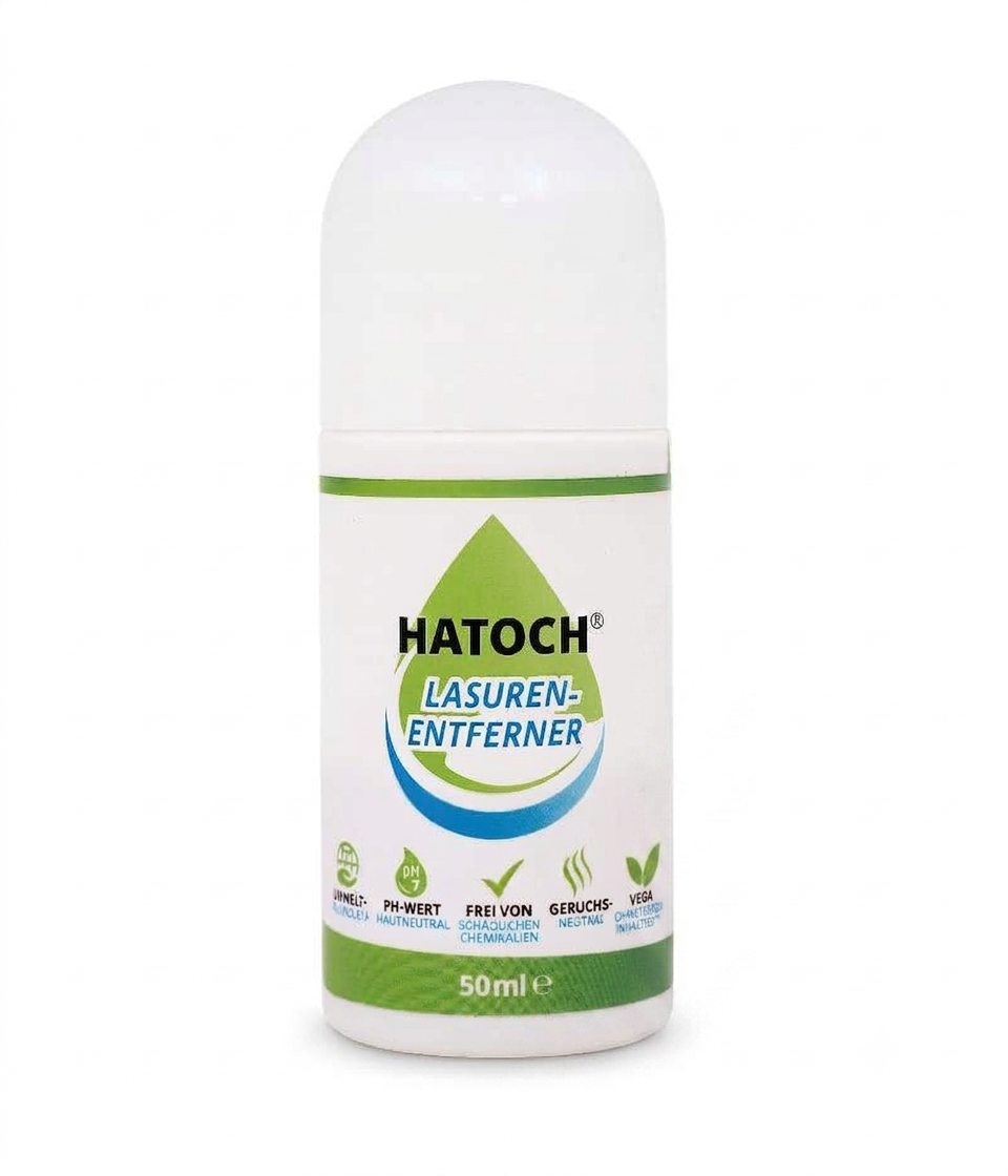 HATOCH Lasuren-Entferner 50 ml Stick für Lack- und Lasurspritzer auf Glas und Fensterrahmen
