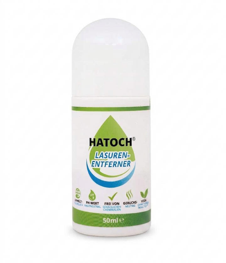 HATOCH Lasuren-Entferner 50 ml Stick für Lack- und Lasurspritzer auf Glas und Fensterrahmen