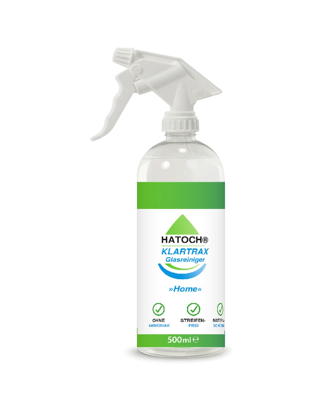 HATOCH KLARTRAX Home Glasreiniger 500 ml Sprühflasche – Produktansicht