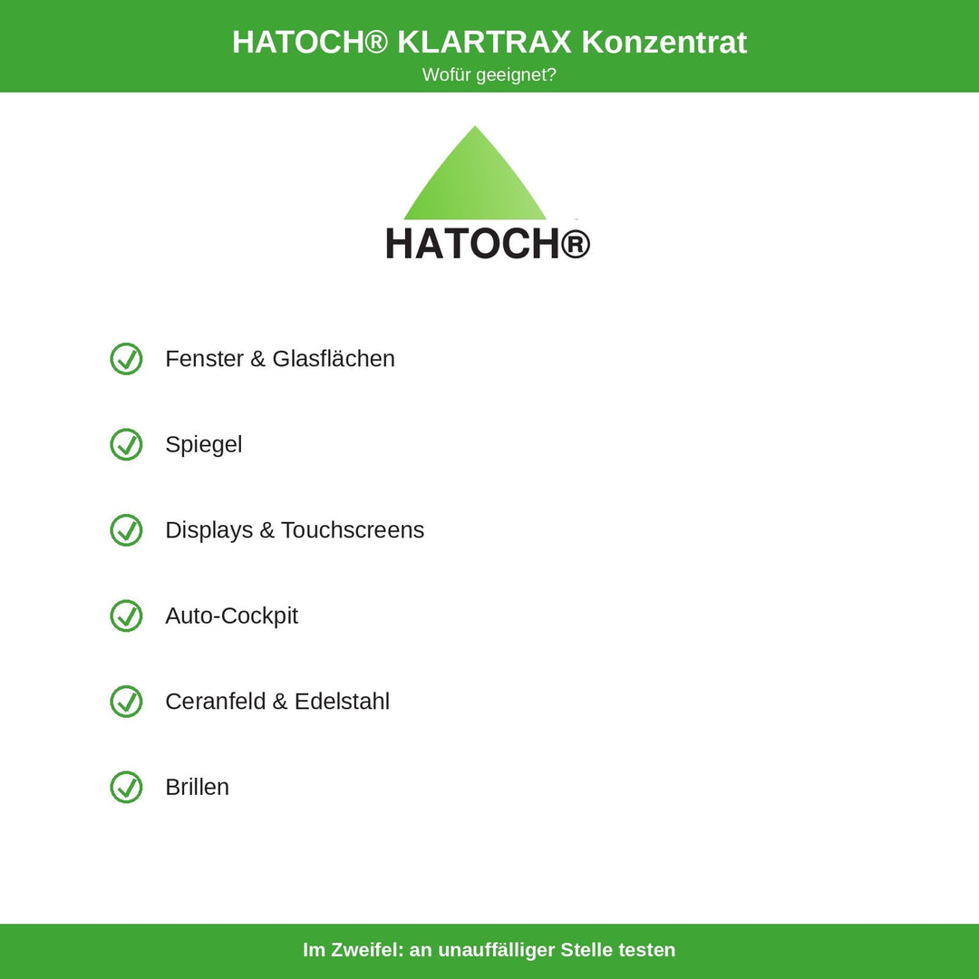 HATOCH KLARTRAX Konzentrat geeignete Oberflächen