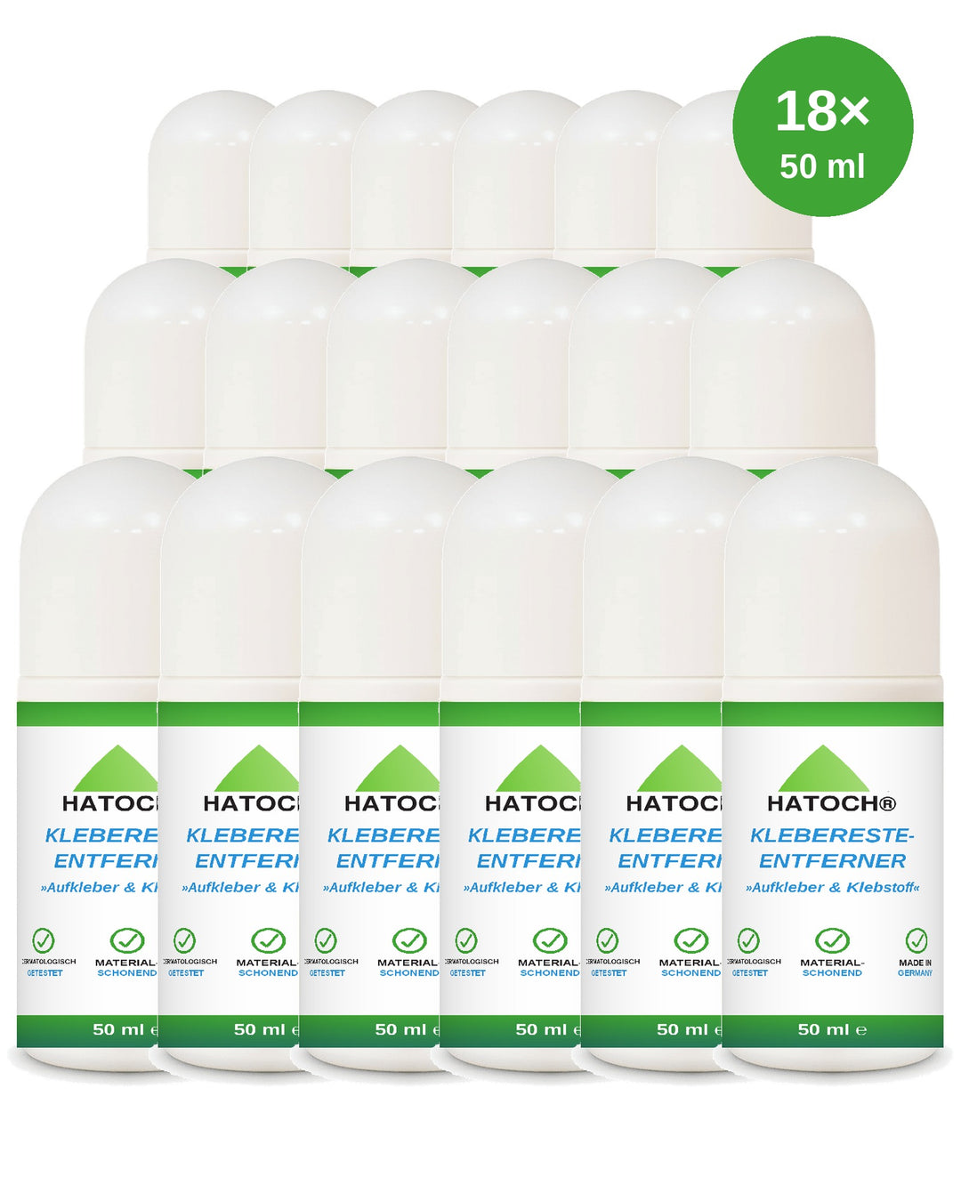 HATOCH Klebereste-Entferner 18er Karton – 18 Sticks à 50 ml