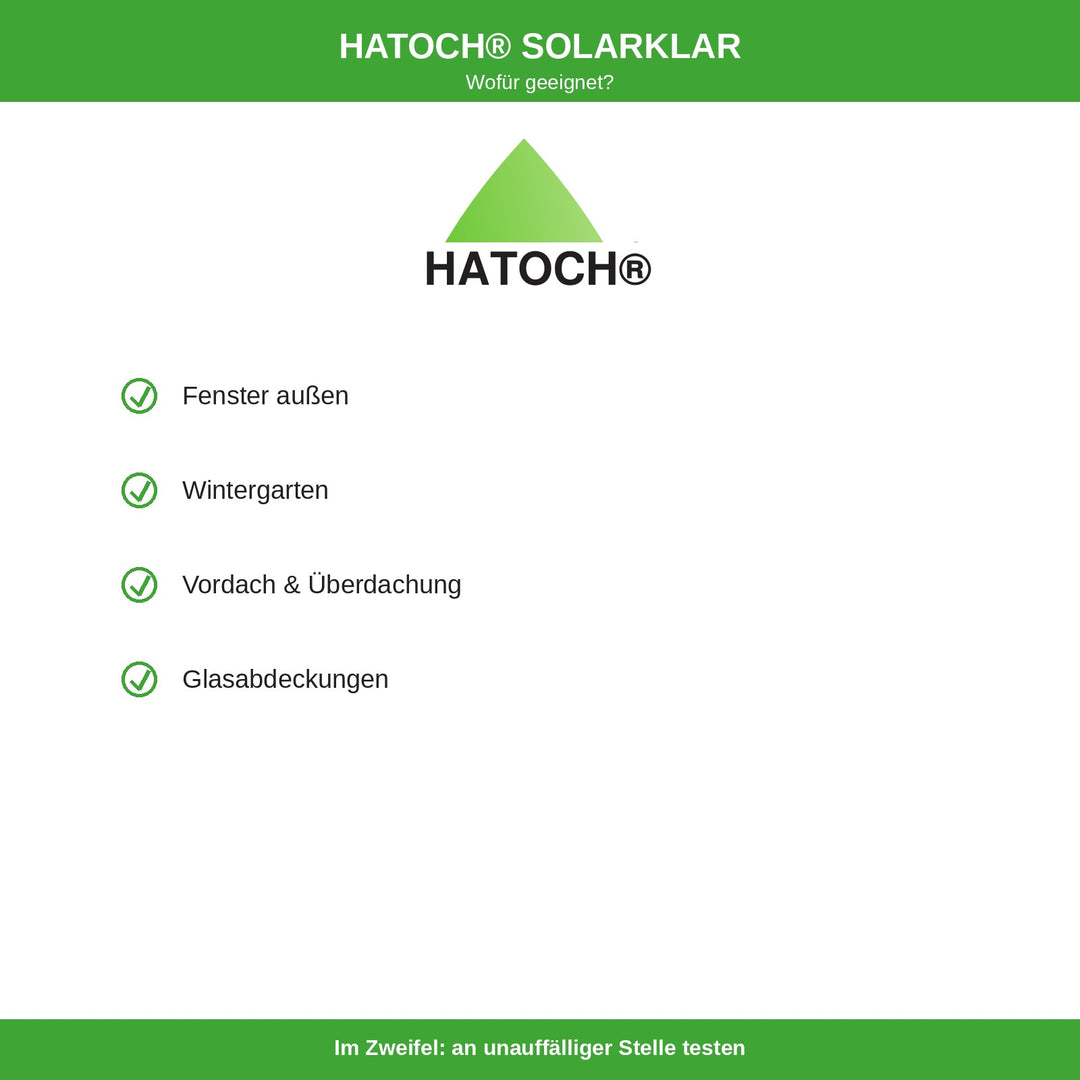 HATOCH SOLARKLAR geeignete Oberflächen