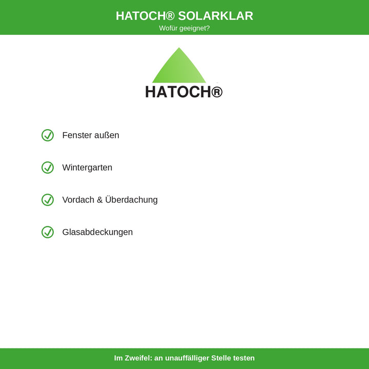 HATOCH SOLARKLAR geeignete Oberflächen