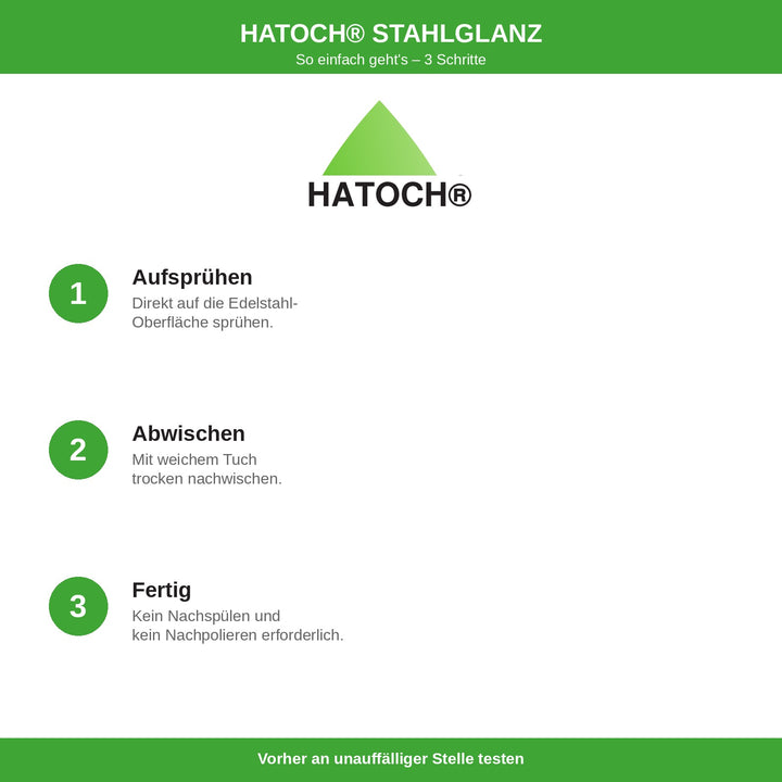 HATOCH STAHLGLANZ Anwendung in 3 Schritten