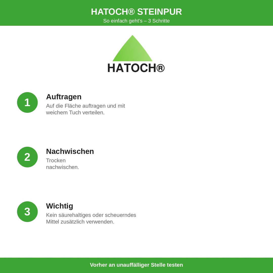 HATOCH STEINPUR Anwendung in 3 Schritten