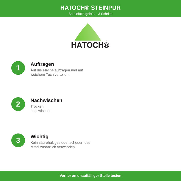 HATOCH STEINPUR Anwendung in 3 Schritten