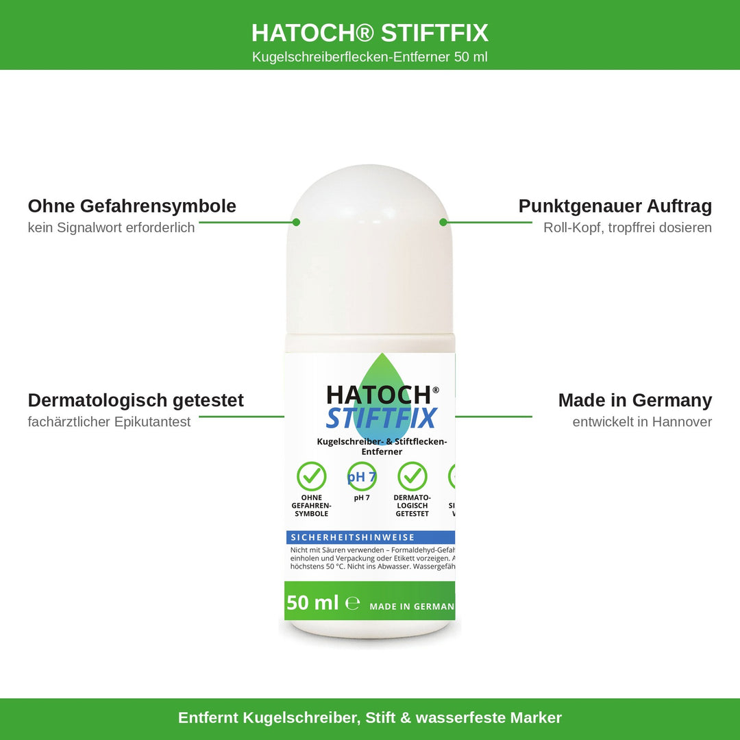 HATOCH® STIFTFIX Kugelschreiberflecken-Entferner 50ml | Ohne Gefahrensymbole
