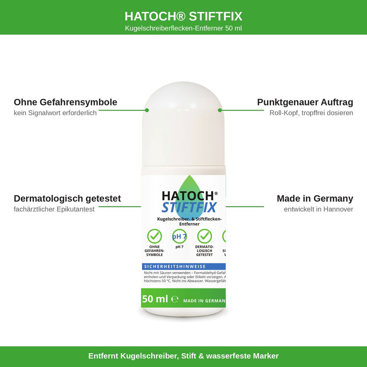 HATOCH® STIFTFIX Kugelschreiberflecken-Entferner 50ml | Ohne Gefahrensymbole
