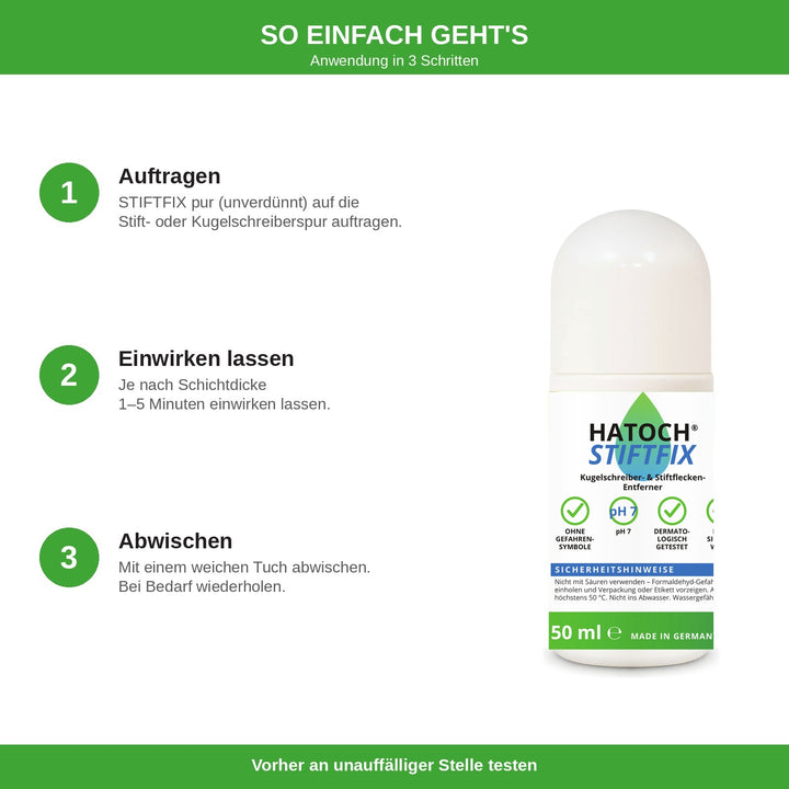HATOCH® STIFTFIX Kugelschreiberflecken-Entferner 50ml | Ohne Gefahrensymbole