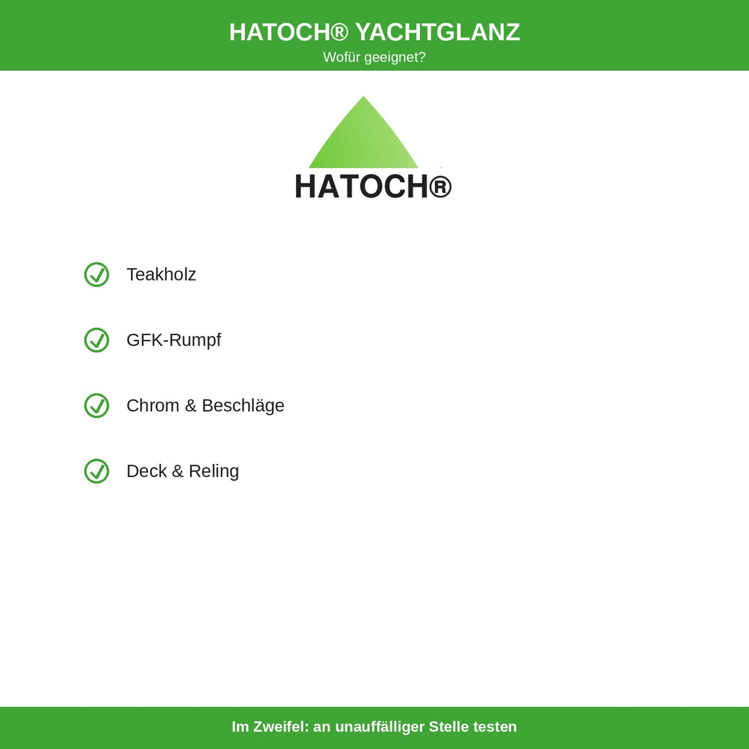HATOCH YACHTGLANZ geeignete Oberflächen